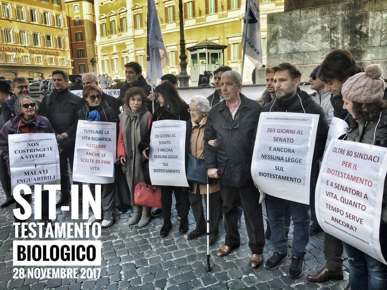 foto Manifestazione Biotestamento del 28/11/17